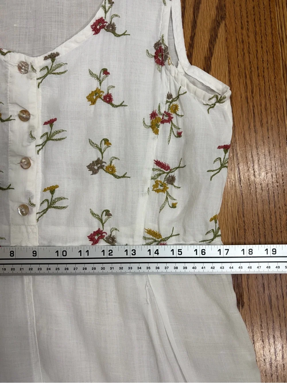 Johnny Was Ivory Maxi Dress with Multicolor Floral Embroidery - Picture 7 of 7